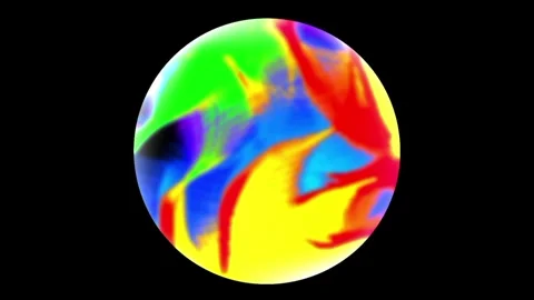 Colorful lights moving inside circle motion graphics animation. Stock Footage 340778725