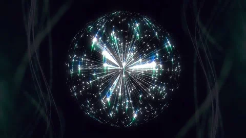 Colorful lights pulse in a captivating display at an interactive modern art Stock Footage 312901795