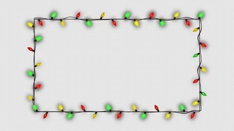Colorful Lights Rectangular Overlay Frame 库存影片 348024096