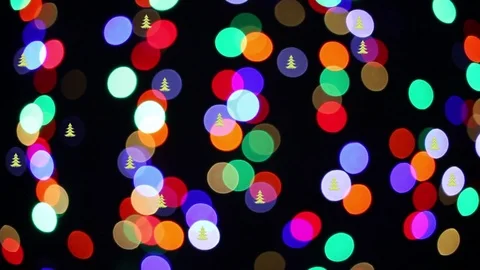 Colorful lights with tree Stock Footage 70360955