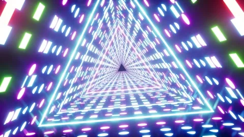 Colorful Lights Triangle Background VJ Loop 스톡 동영상 265249764