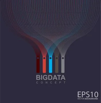 Colorful line pattern background. Big data concept. Stock Illustration