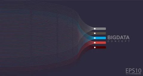 Colorful line pattern background. Big data concept. Illustrazione stock