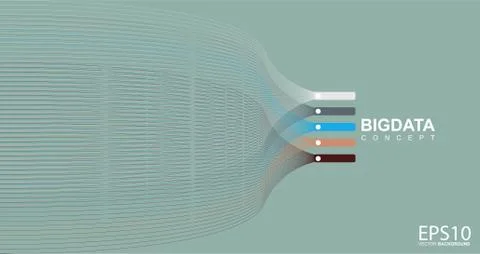 Colorful line pattern background. Big data concept. Stock Illustration