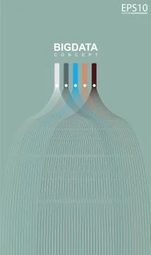 Colorful line pattern background. Big data concept. Stock Illustration