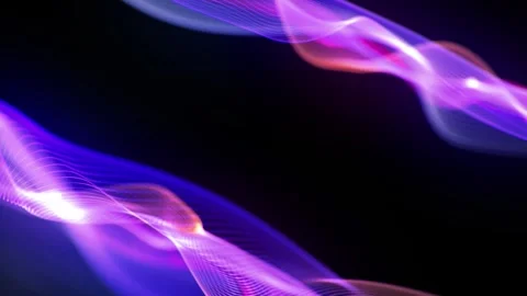 Colorful line wave digital effect particles animated data flow concept, sci.. Stock Footage 251000306