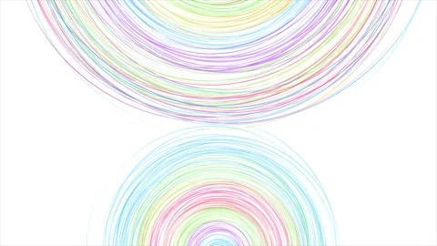 Colorful linear circles abstract geometric tech motion background Stock Footage 311930445
