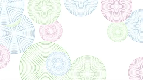 Colorful linear circles abstract geometric tech motion background Stock Footage 341849114