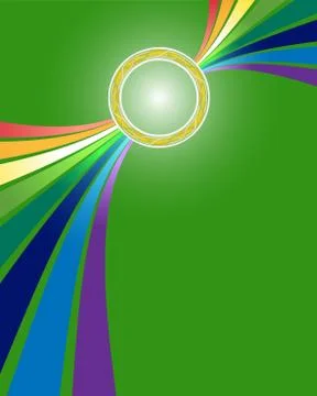 Colorful lines and circle vector abstract background Stock Illustration