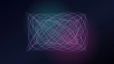 Colorful lines create abstract shapes in digital design Stock Footage 337233688