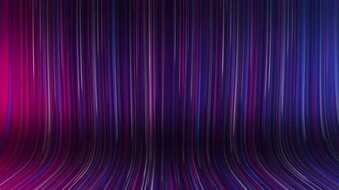 Colorful Lines Curved Flow Animation. 4K Stock Footage 204944267