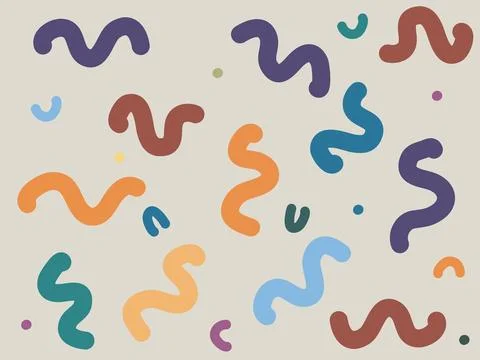 Colorful lines doodle pattern background. Stock Illustration