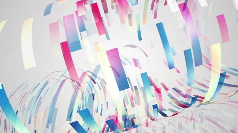 Colorful lines draws circle Stock Footage 67087478