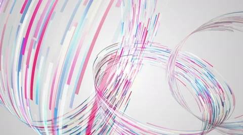Colorful lines draws circle Stock Footage 67087774