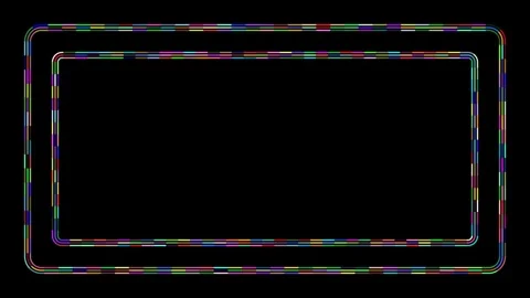 Colorful lines frame abstract background animation Stock Footage 278173267