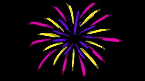 Colorful lines move outward in a circular pattern on a black background. Видео 339020000