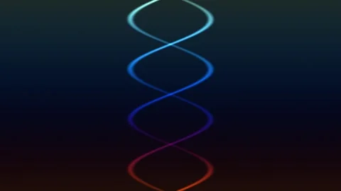 Colorful lines moving in a wavy pattern on a dark Vidéo 338186270