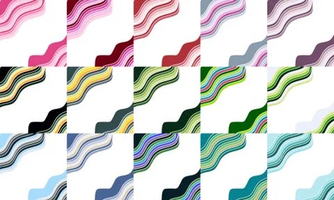 Colorful lines pack, vector. Illustration