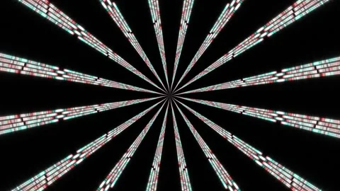 Colorful lines stretch from a central point, forming a Stock Footage 339372711