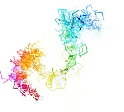 Colorful lines on white background Stock Illustration