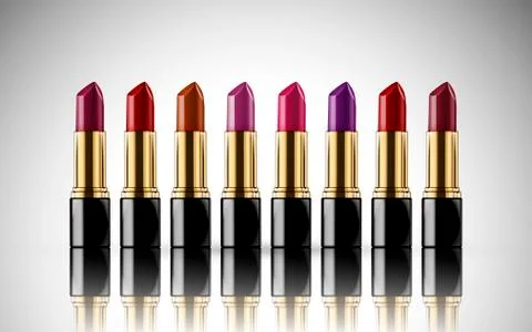 Colorful lipstick elements Stock Illustration