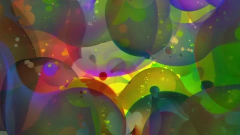 Colorful Liquid Bubble Abstract Background Seamless Loop Vidéo 344656744