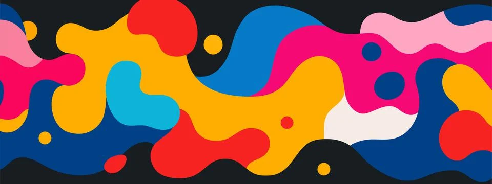 Colorful Liquid design with abstract elements. Illustrazione stock