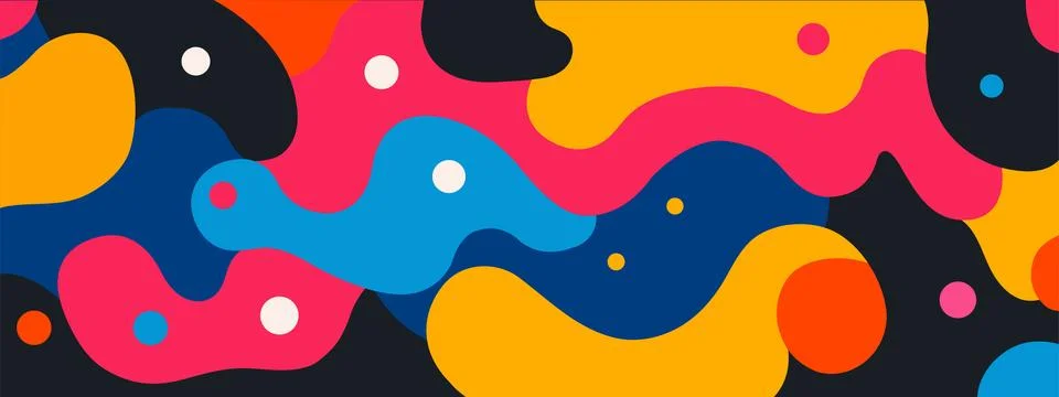 Colorful Liquid design with abstract elements. Stock Illustration