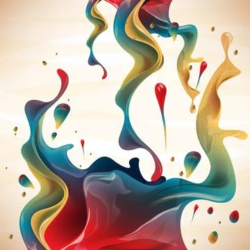 Colorful Liquid Fluid Design Stock Illustration