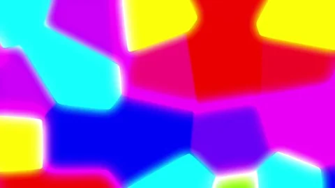 Colorful Liquid Glow Polygons Psychedelic Retro Motion Background Loop Video stock 69789206