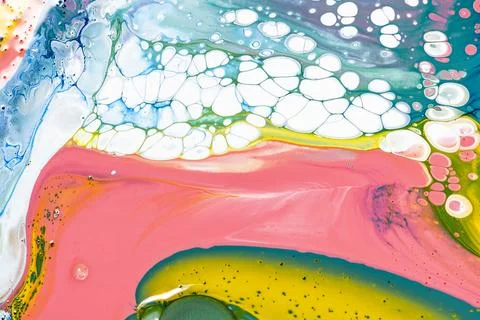 Colorful liquid marble background abstract flowing texture Stock Illustration