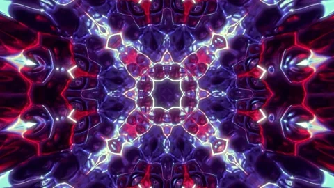 Colorful liquid neon mozaic pattern loop Stock Footage 116607138