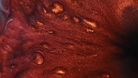 Colorful liquid paint abstract background. Acrylic paints with golden glitter Stock Footage 278650279