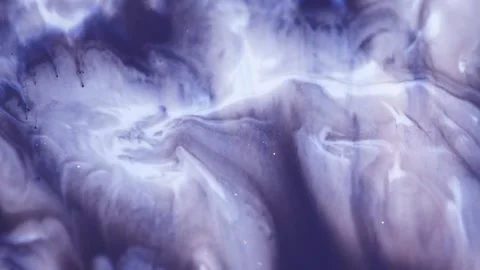 Colorful liquid paint abstract background. Acrylic paints with golden glitter Stock Footage 278650319