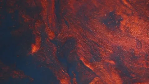 Colorful liquid paint abstract background. Acrylic paints with golden glitter Stock Footage 278650351