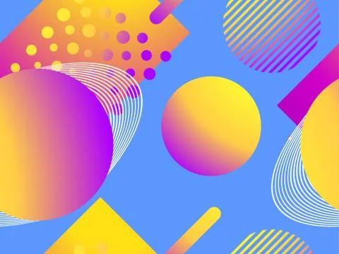 Colorful liquid shape seamless pattern. Fluid concept design. Abstract geomet Stock Illustration