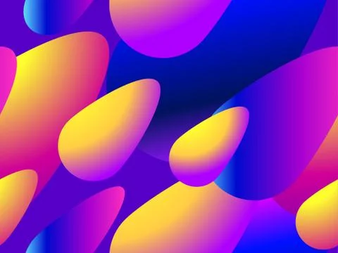 Colorful liquid shape seamless pattern. Fluid concept design. Abstract geomet イラスト素材