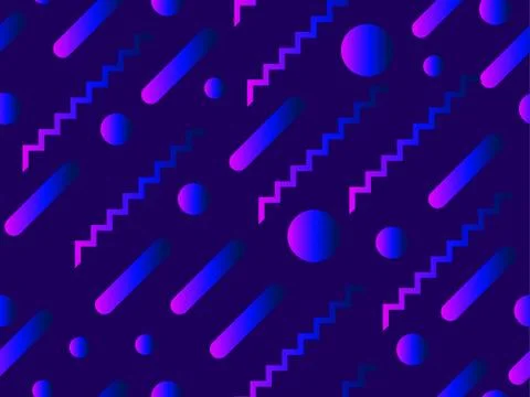 Colorful liquid shape seamless pattern. Fluid concept design. Abstract geomet Stock Illustration