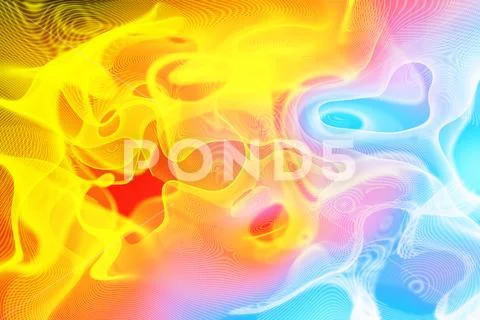 Colorful Liquid Smoke Abstract Design With Dreamlike Motion Effect Modello PSD
