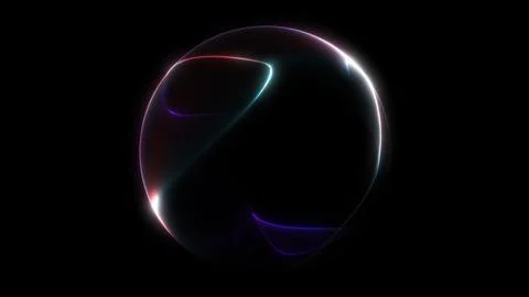 Colorful liquid sphere with multicolor gradient light and smooth reflection.. Stock Illustration