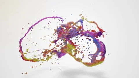 Colorful Liquid Splash Reveal Stock After Effects