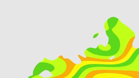 Colorful liquid transition on a transparent alpha channel background Stock Footage 268850935