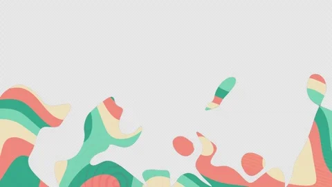 Colorful liquid transition on a transparent alpha channel background Stock Footage 269204740
