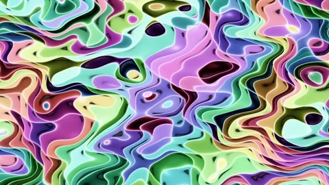 Colorful liquid waves. Beautiful Gradient Textures, abstract colorful backgroun Stock Footage 136988012