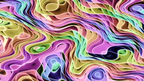 Colorful liquid waves. Beautiful Gradient Textures, abstract colorful backgroun Stock Footage 136988246
