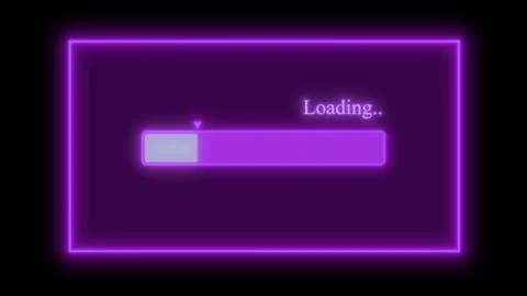 Colorful loading bar counter icon on a black abstract background. Stock Illustration