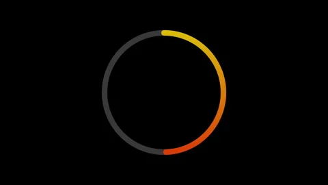 Colorful Loading circle icon animation on black background. Download Progress Stock Footage 248825867