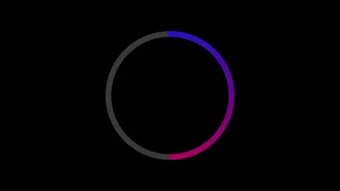 Colorful Loading circle icon animation on black background. Download Progress Video stock 248826455