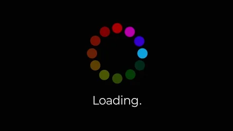 Colorful Loading Icon Animation. Interface Buffering. 4K Stock Footage 185490029
