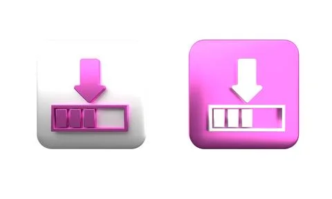 Colorful Loading icon isolated on white background. Download in progress. P.. イラスト素材